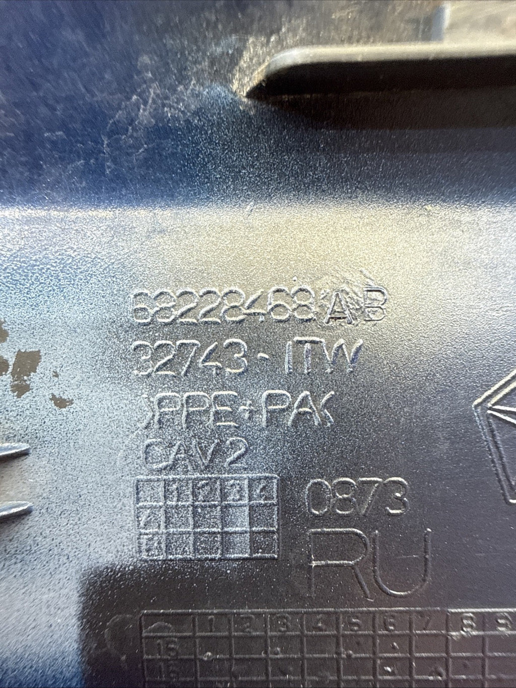 2017-2025 Pacifica Fuel Gas Tank Filler Door Lid Cover OEM PBX Blue Scratched3