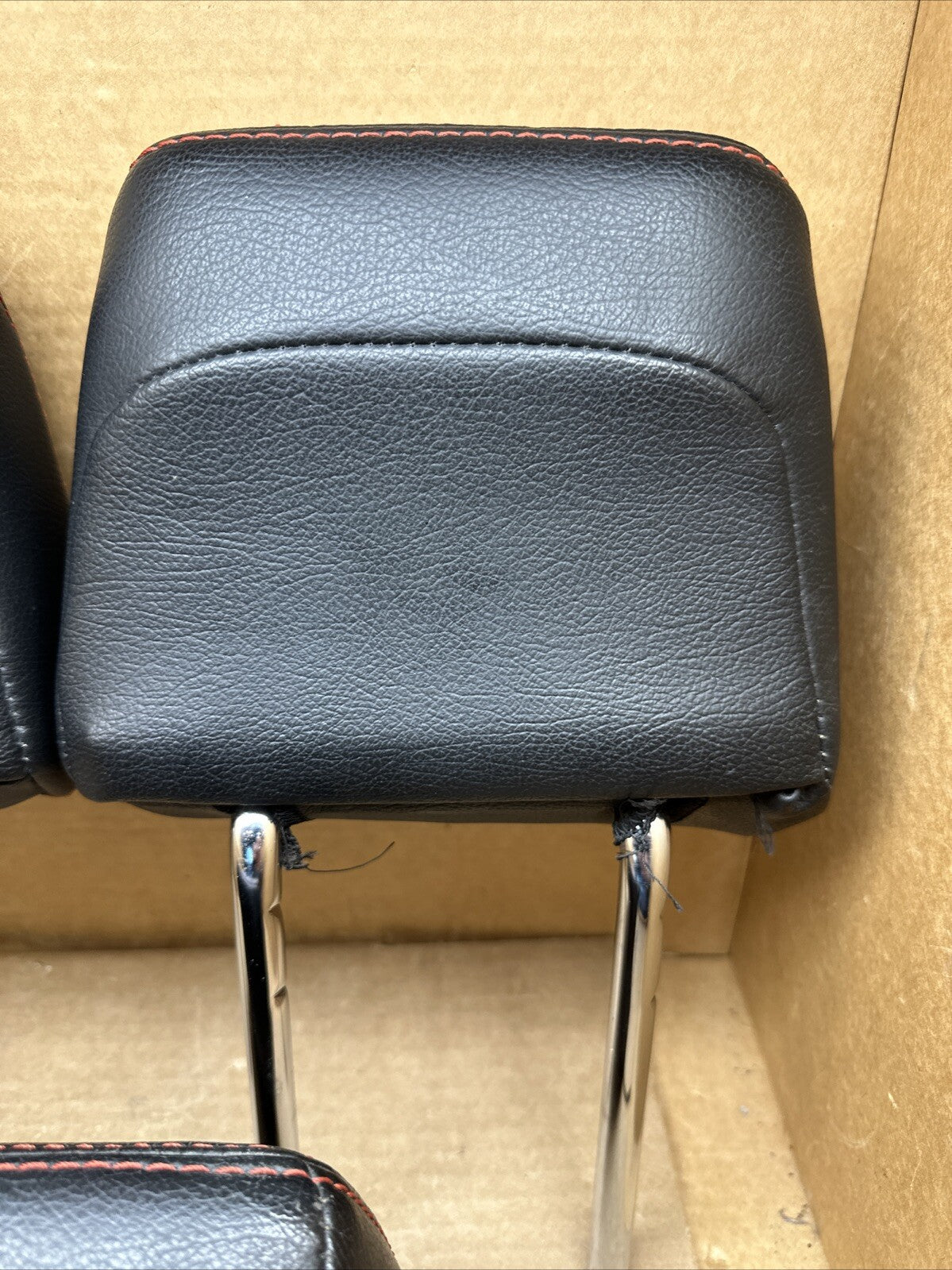 2015 2020 FORD EDGE OEM REAR BACK SEAT HEADRESTS HEAD REST BLACK LEATHER SET 36