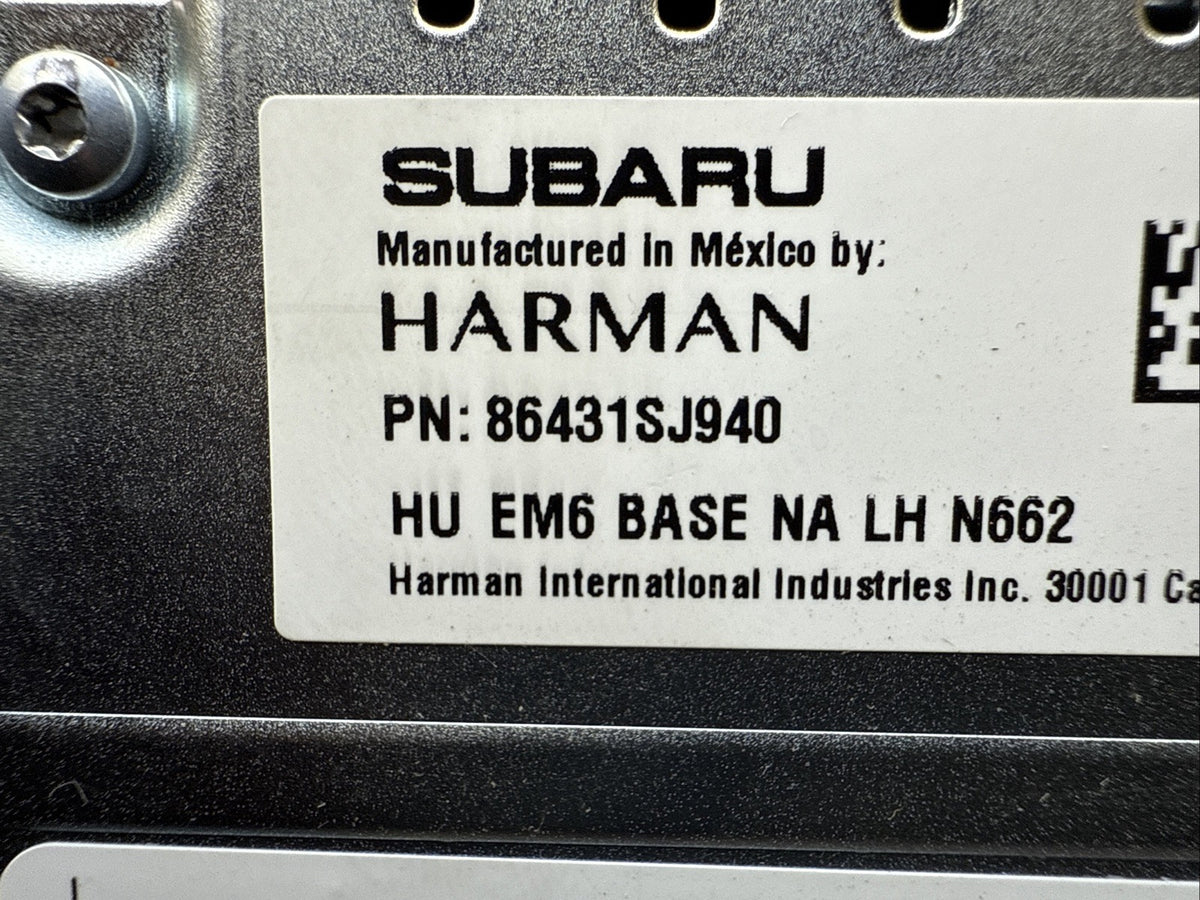 2022 2024 Subaru Forester OEM Dash Radio Receiver Screen Display 86431SJ9407