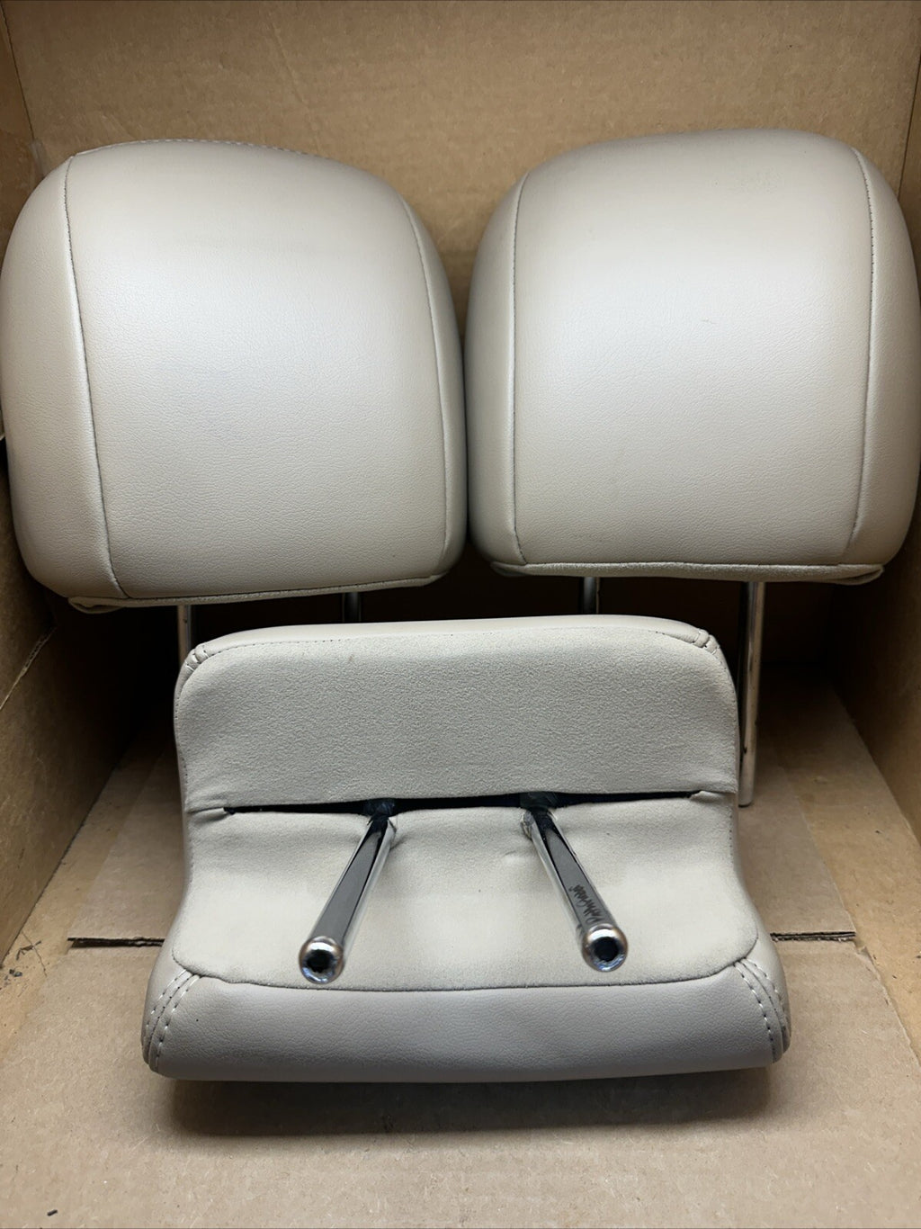 2013 2018 Pathfinder QX60 Rear Seat 2nd Row Headrest Head Rest Set Tan Leather5