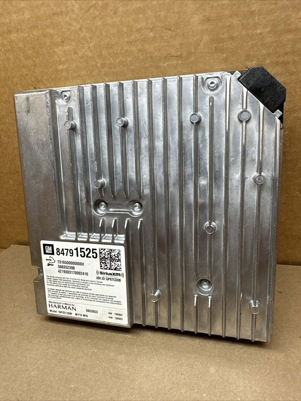 2020 CHEVROLET COLORADO radio amplifier Harman 84791525 OEM2