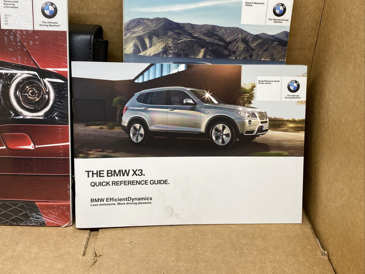 2013 BMW X3 Owner's Owners Owner Manual Book Guide Set Case OEM6