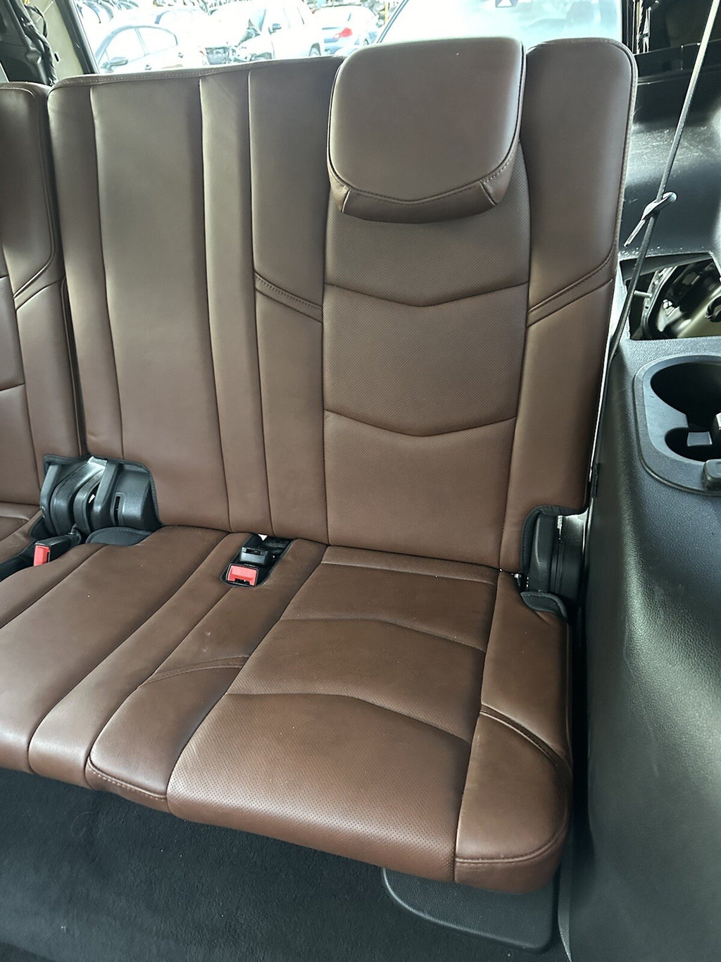 2015 2020 ESCALADE Brown Leather Back Third 3rd Row Power Fold Seats Bench OEM2