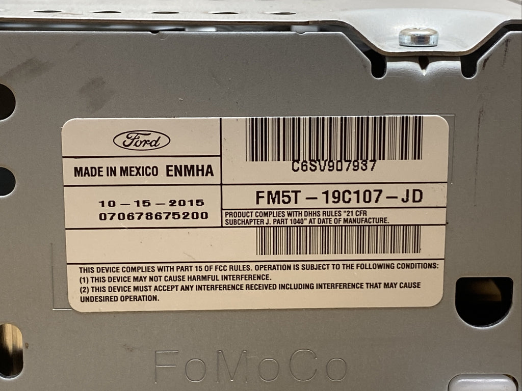 2015 2017 Ford Focus AM FM CD Player Single Disc Radio OEM FM5T 19C107 JD6