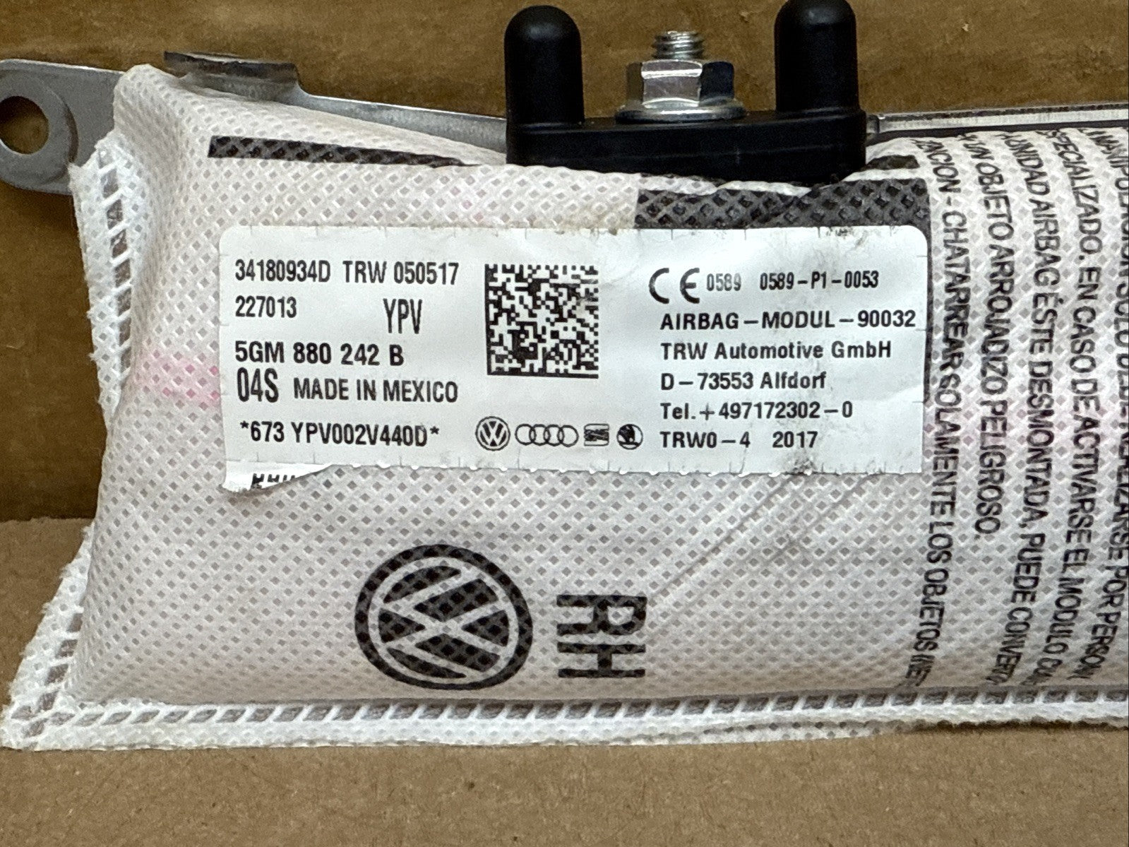 2015 2021 VW Volkswagen Golf Front Right Side Passenger Seat Air Bag Airbag1
