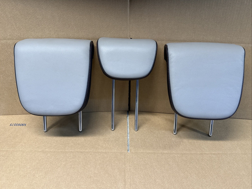 2015 2021 Kia Sedona 3rd Row Rear Head Rest Headrest Set Black Gray Leather1