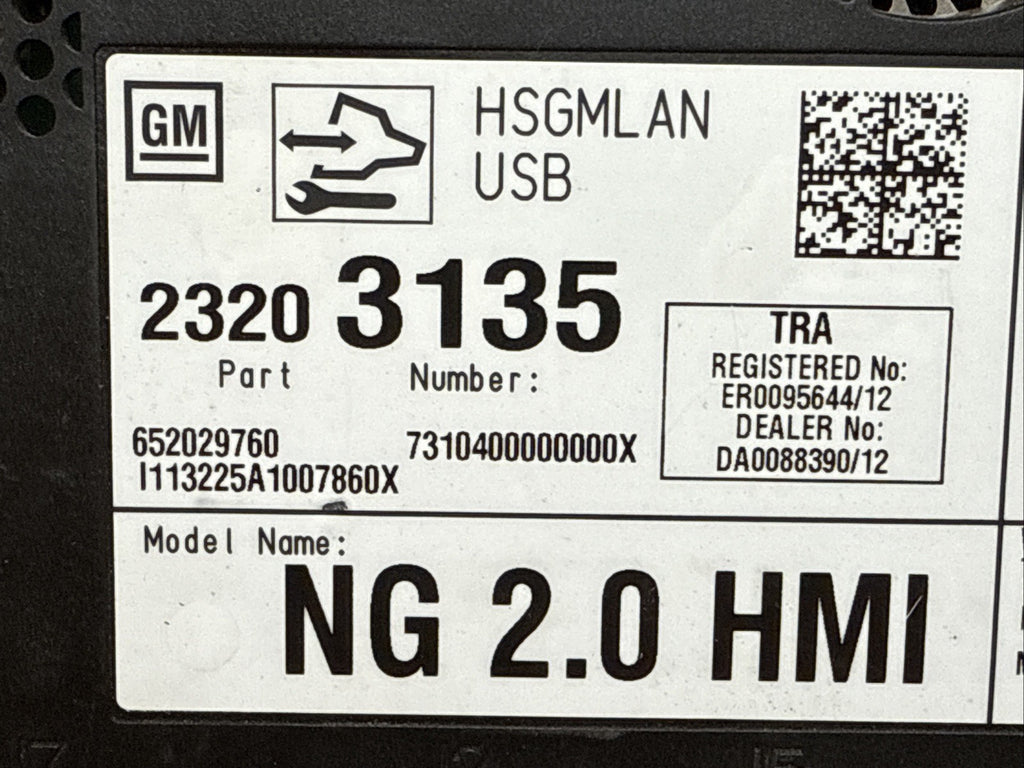 GM HMI Human Machine Interface Control Module 232031351