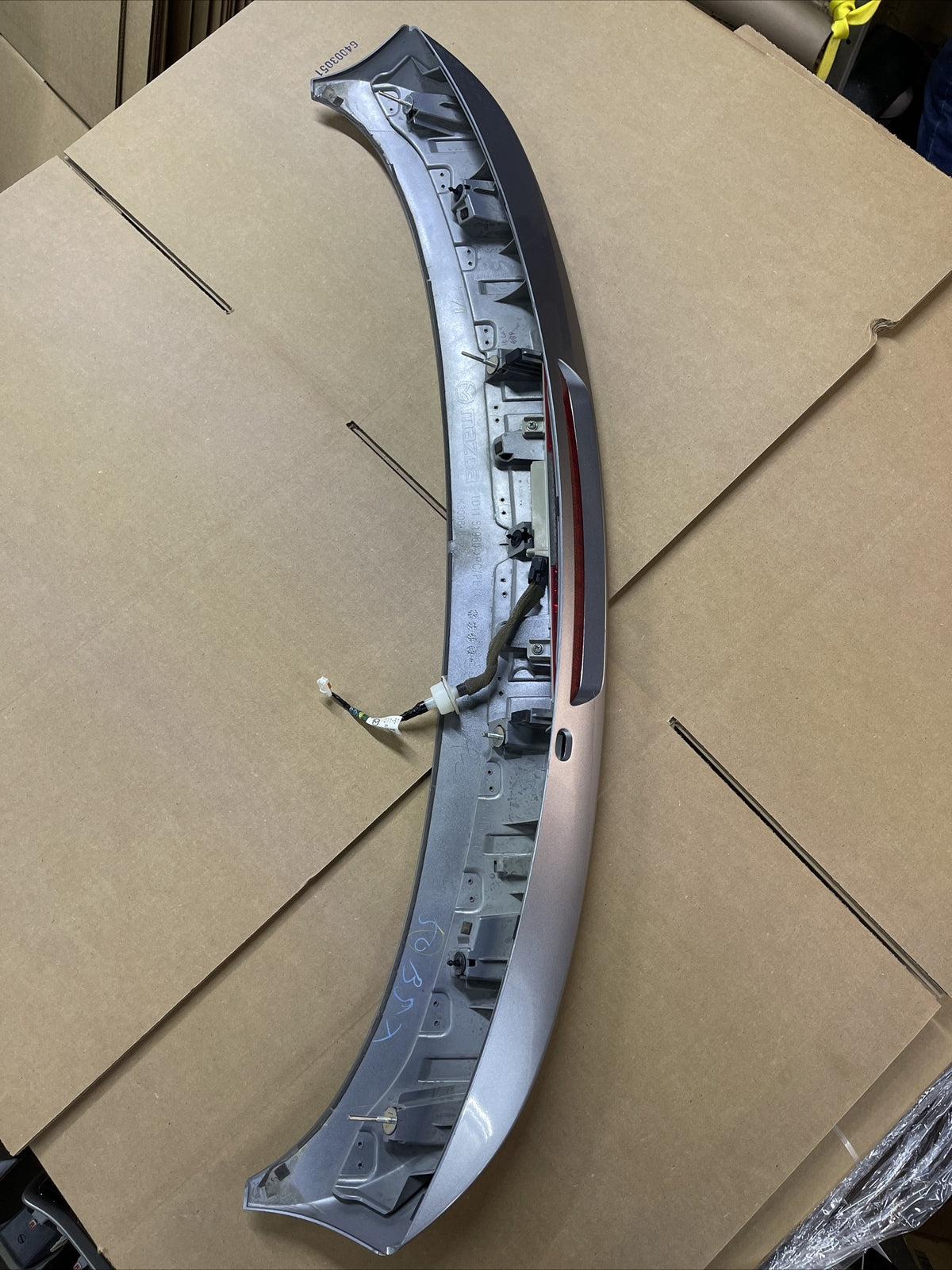 2007 2015 MAZDA CX 9 CX9 REAR LIFT GATE SPOILER 3RD THIRD BRAKE SILVER PAINT 38P3