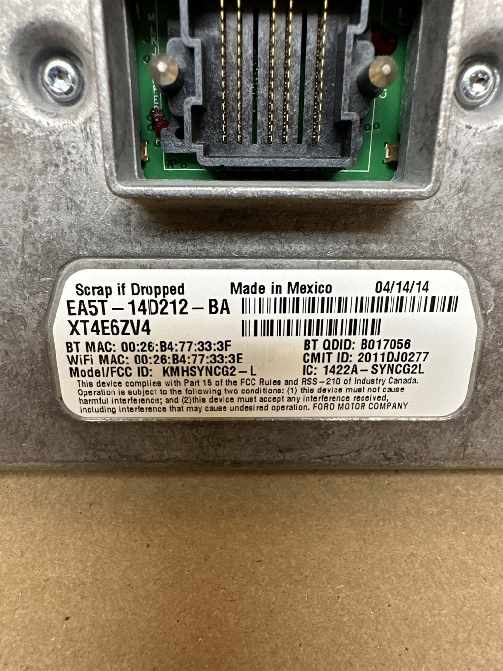 2012 2015 Ford Sync 2 Receiver Module EA5T 14D212 BA DT4T 14F239 AL3