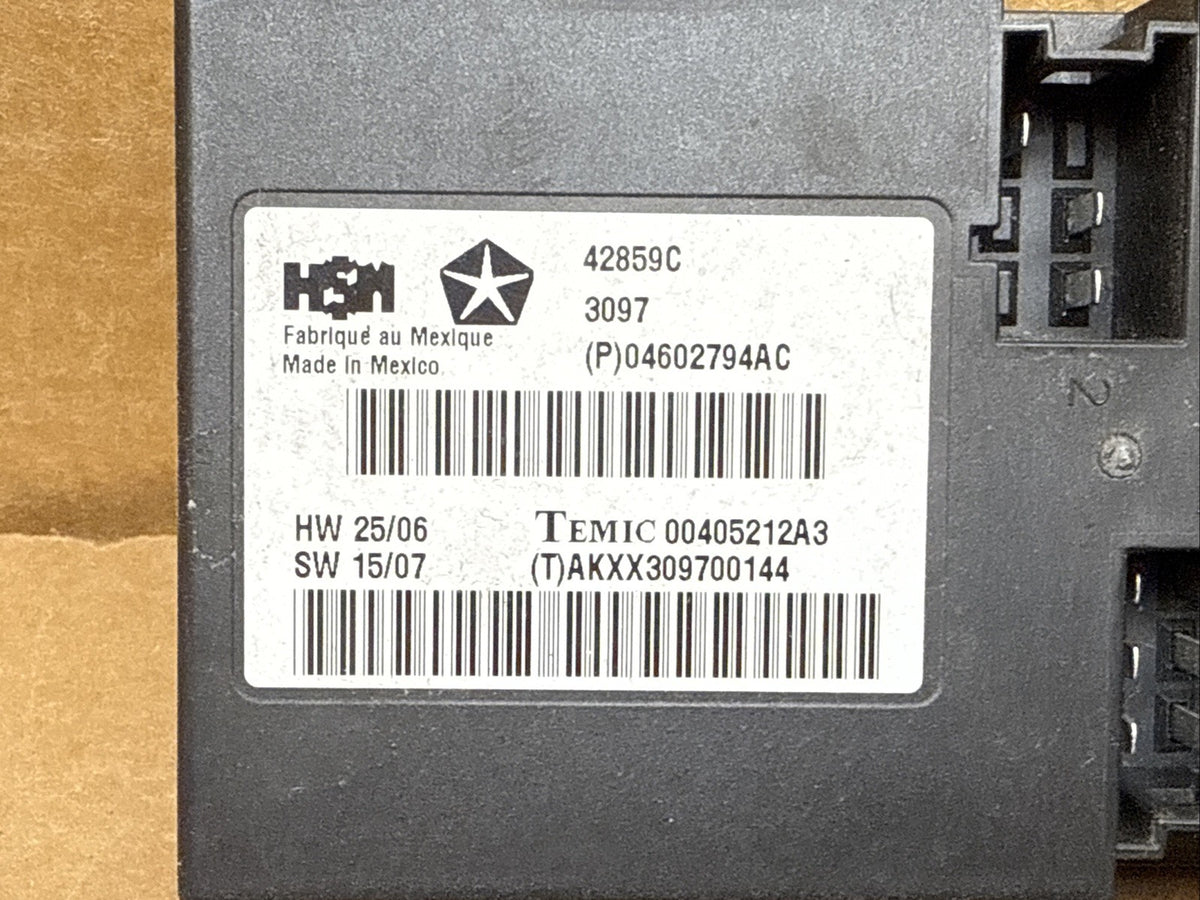 2008 2010 Grand Cherokee Front Driver Seat Memory Control Module 04602794AC1