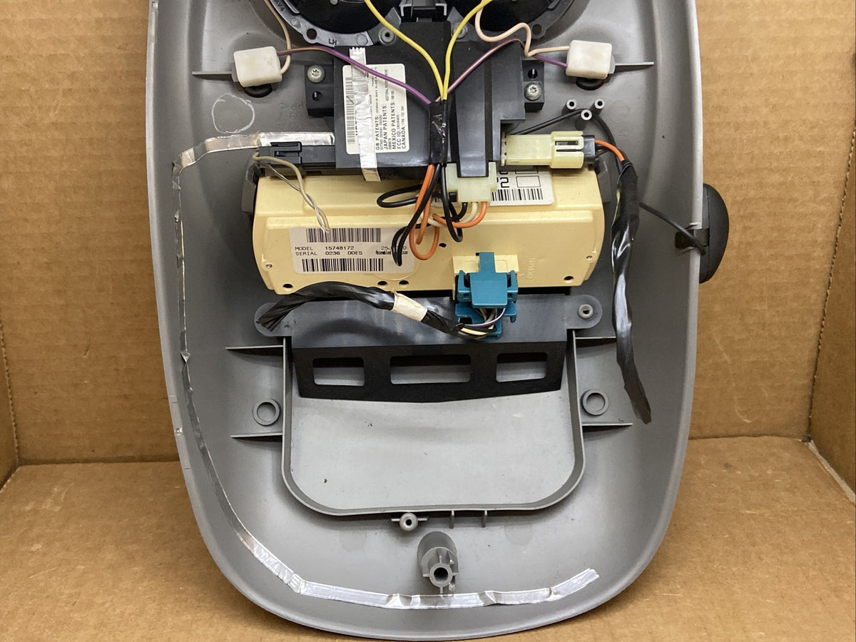 99 06 GMC Silverado Sierra Overhead Ceiling Console Light Homelink Temp Pewter7