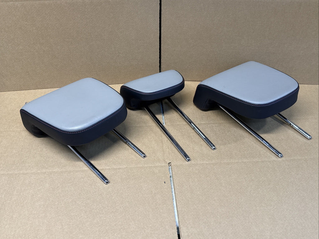 2015 2021 Kia Sedona 3rd Row Rear Head Rest Headrest Set Black Gray Leather7