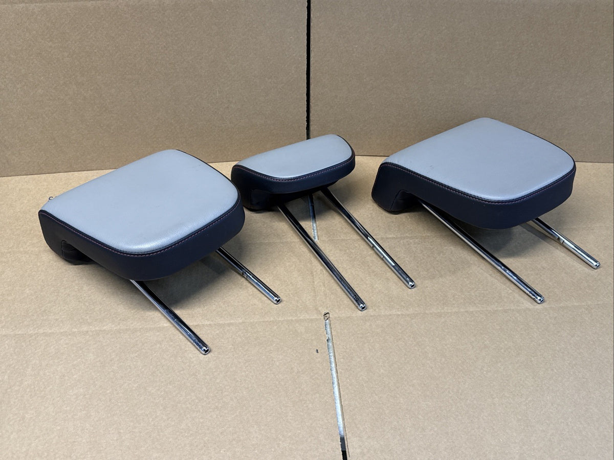 2015 2021 Kia Sedona 3rd Row Rear Head Rest Headrest Set Black Gray Leather7