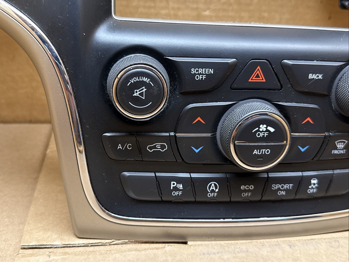 2016 2018 Jeep Grand Cherokee Temperature Control Unit Radio Bezel 68254007AG5