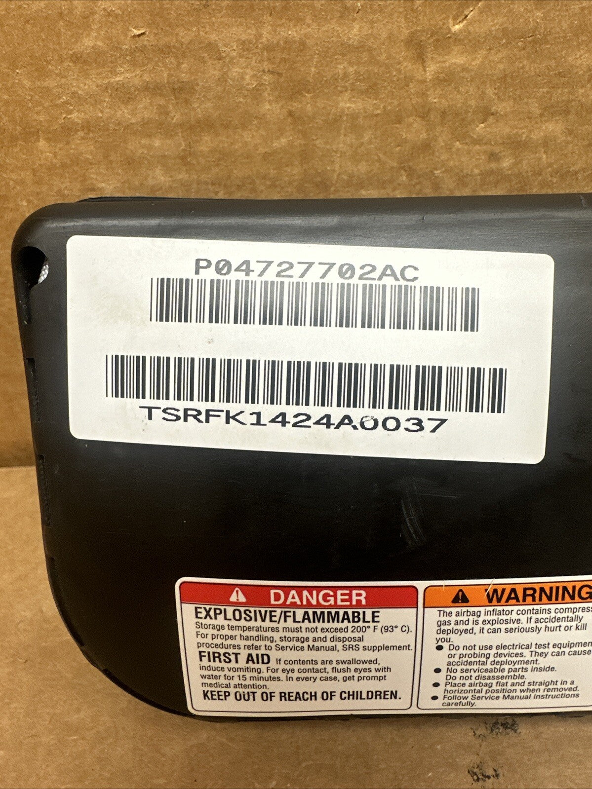 14-2018 Ram Promaster Front Right Side Passenger Seat Air Bag Airbag P04727702AC1