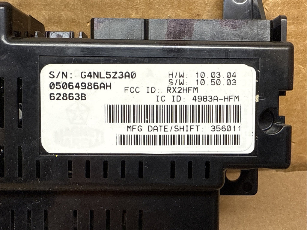 2012 2014 Journey Charger Chrysler 300 Telematic Control Module 05064986AH1