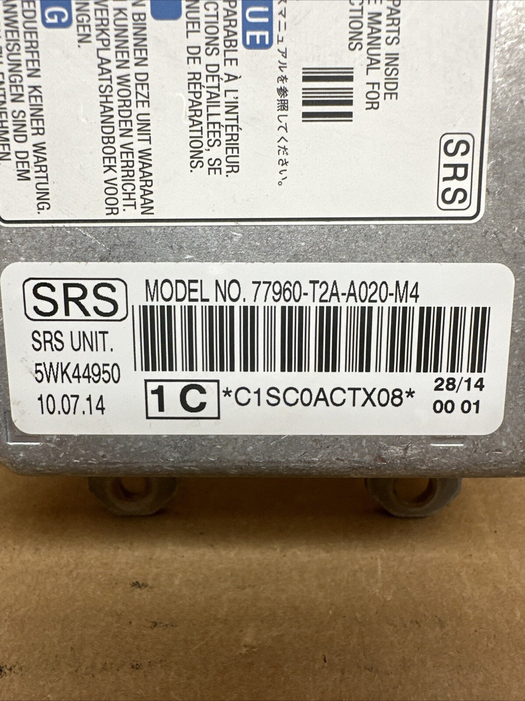 2013 2015 Honda Civic Air Bag Airbag Computer Control Module 77960 T2A A020 M41