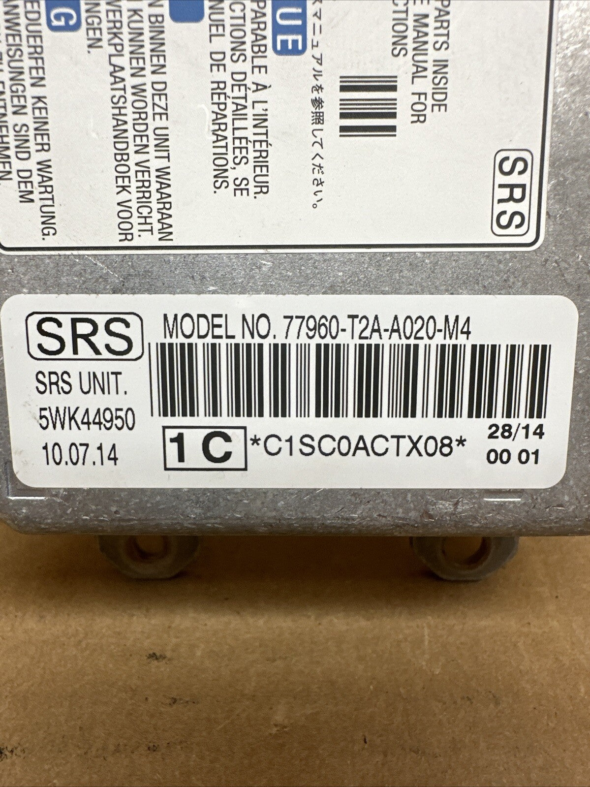 2013 2015 Honda Civic Air Bag Airbag Computer Control Module 77960 T2A A020 M41