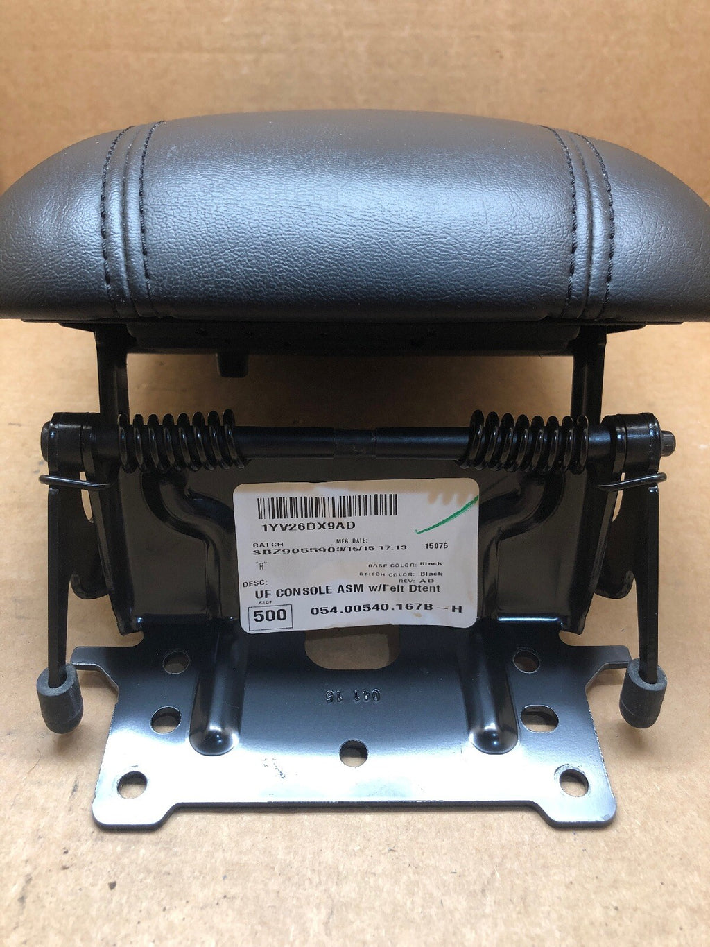 2015 2017 Chrysler 200 Extending Center Console Cover Lid Arm Rest Armrest Black3