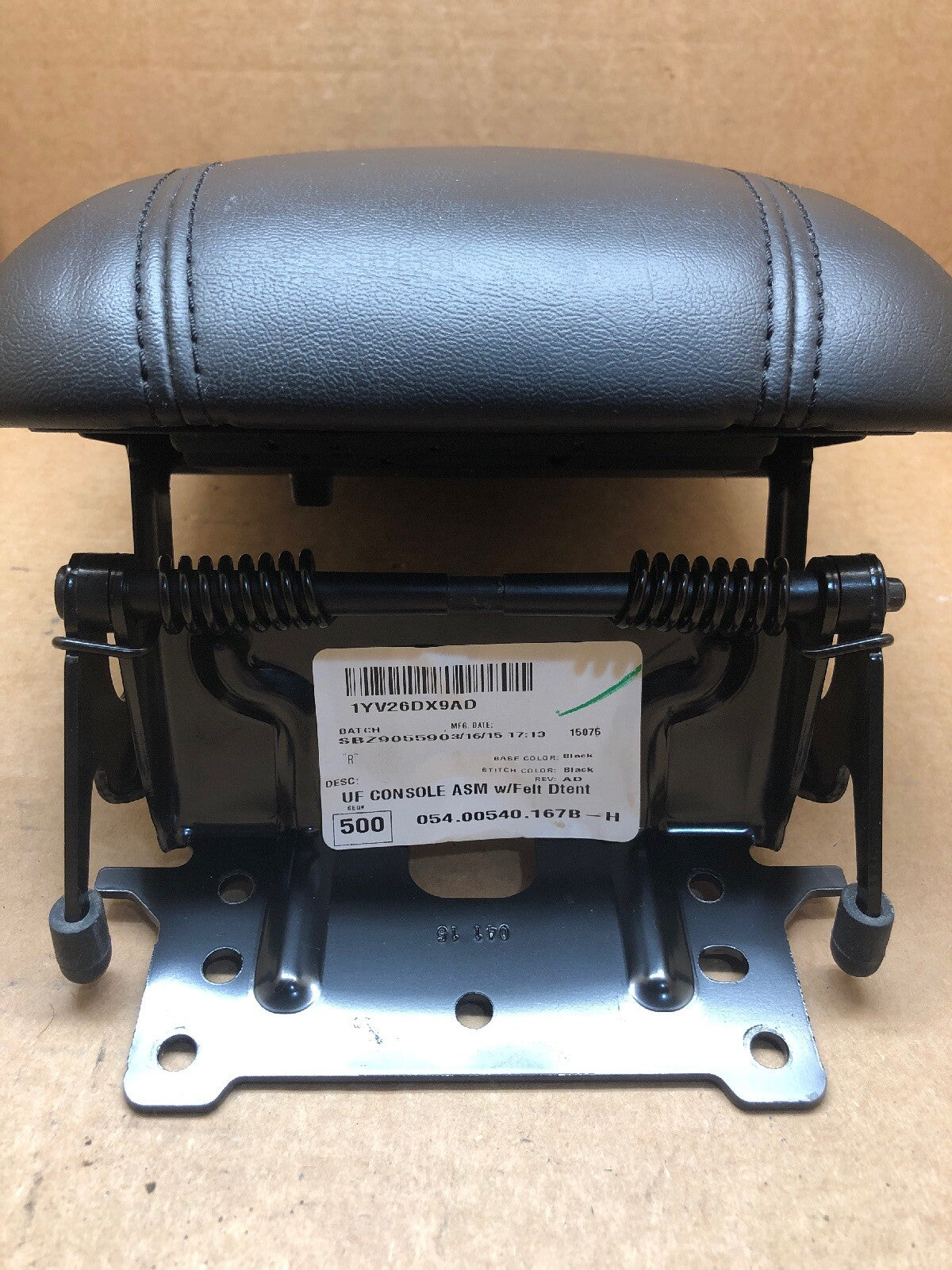 2015 2017 Chrysler 200 Extending Center Console Cover Lid Arm Rest Armrest Black3