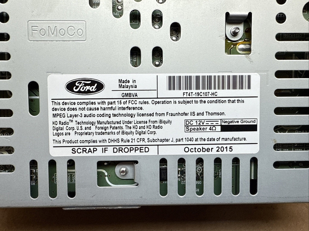 2015 2018 Ford Edge Radio Receiver Cd Player Disc Reader FT4T 19C107 HC7