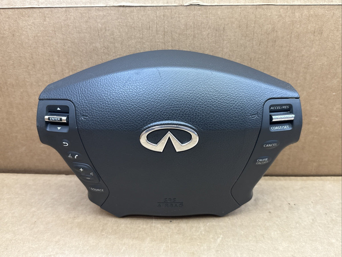 Infiniti M35 Front Left Driver Side Steering Wheel Air Bag Airbag Controls Black5
