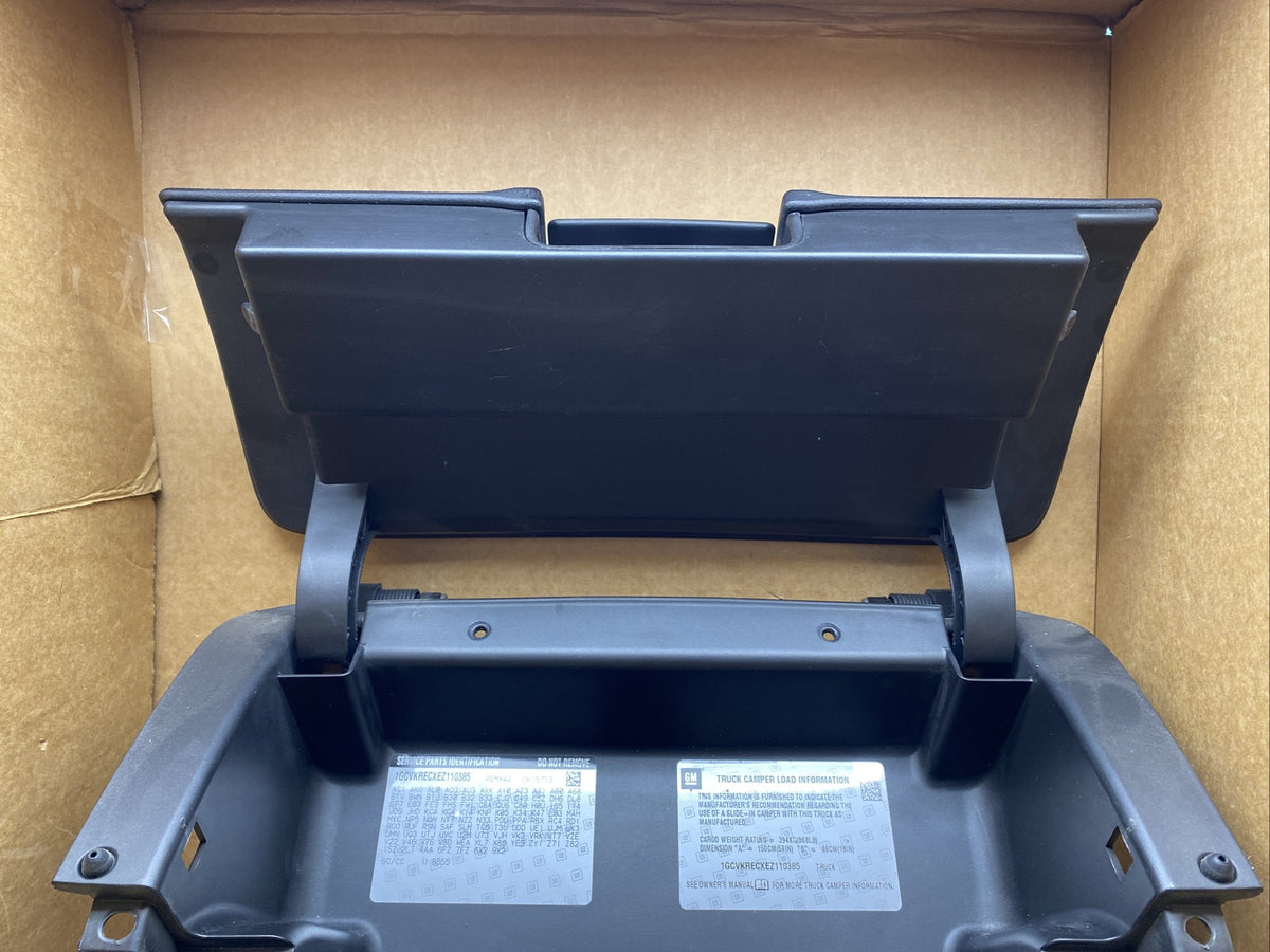 2014 2019 Silverado Sierra Upper Glove Box Glovebox Black Dash Insert Storage4