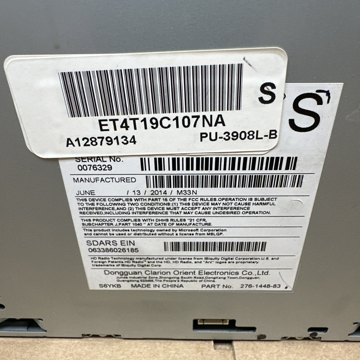 2014 Edge MKX OEM CD Player Radio Stereo Audio Module ET4T 19C107 NA6