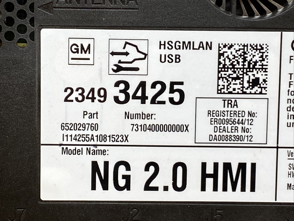 2015 2016 GM HMI Human Machine Interface Control Module 234934251