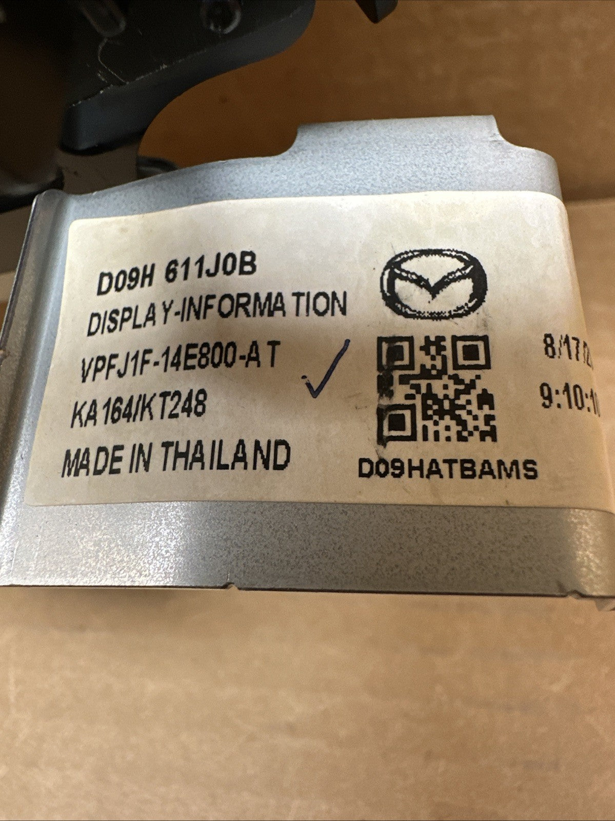 2016 2017 Mazda CX3 CX 3 CX5 CX 5  Radio Dash Display Screen D09H 611J0B7