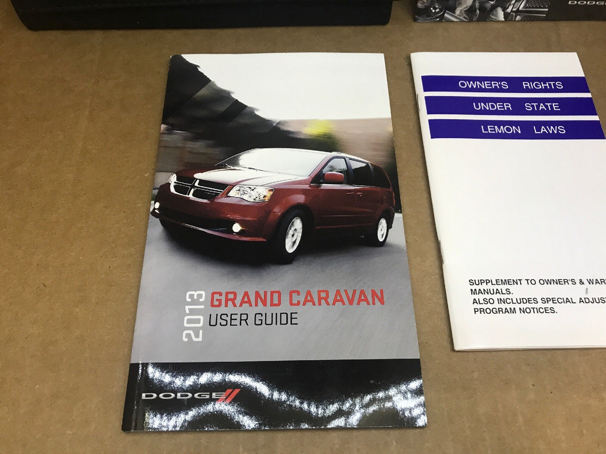 2013 13 DODGE GRAND CARAVAN OWNER'S OWNERS OWNER MANUAL BOOK GUIDE SET CASE OEM3
