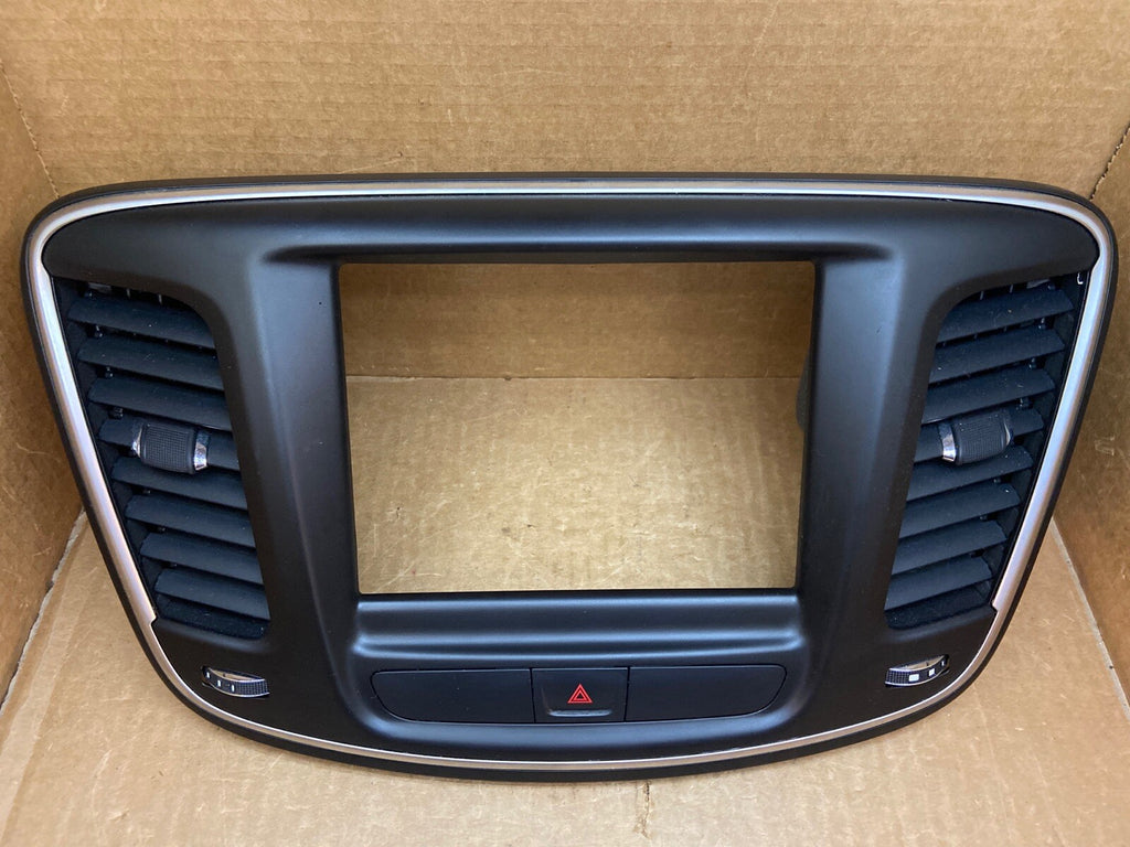 2015 2016 Chrysler 200 Dash Radio Bezel Trim Vent Hazard Surround Black 8.4"2