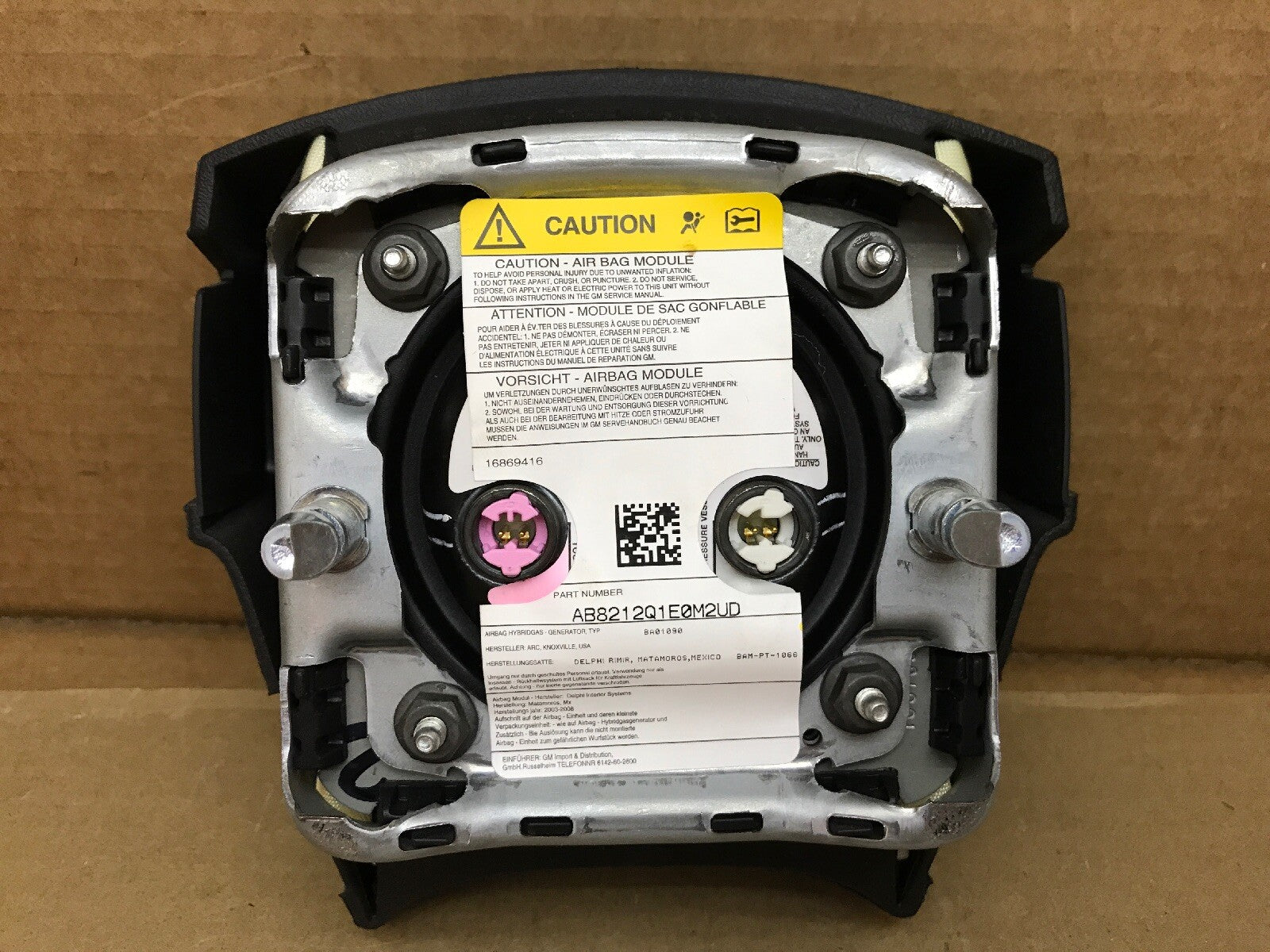 03 06 SILVERADO TAHOE LEFT DRIVER SIDE STEERING WHEEL AIR BAG AIRBAG TWO PLUG5