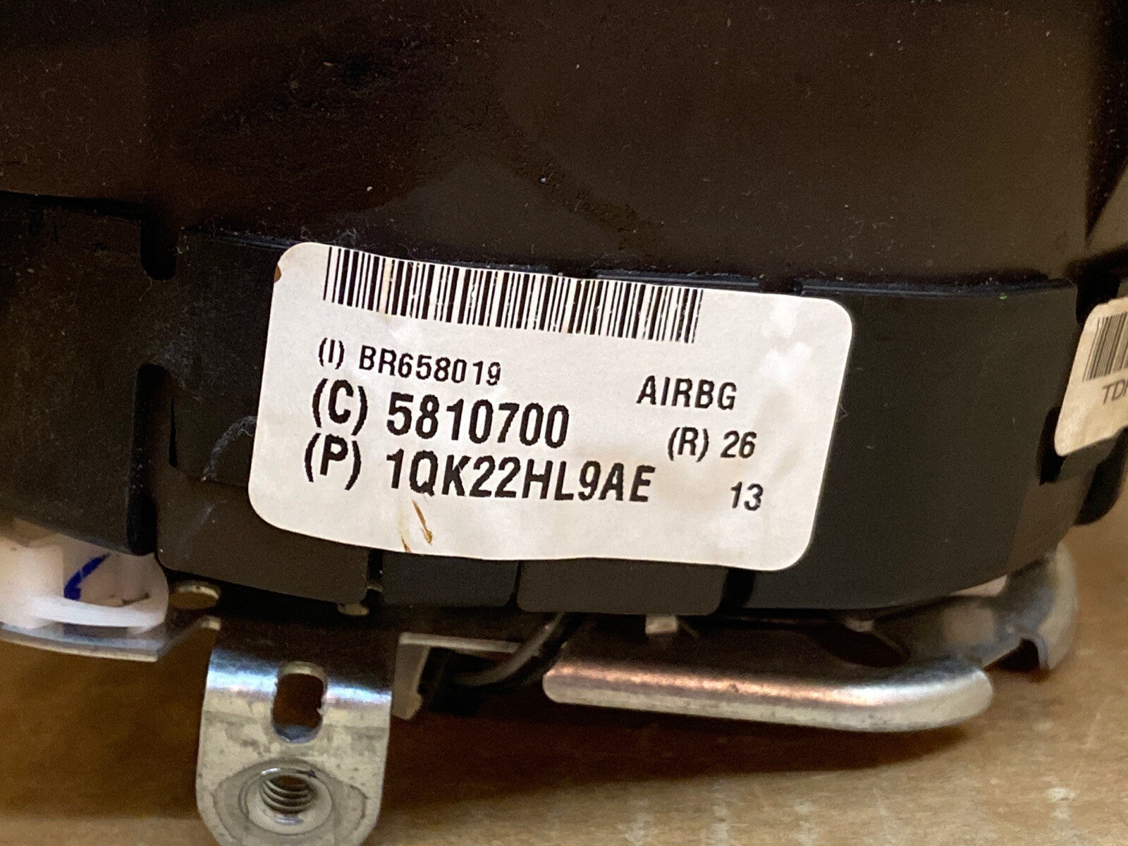 13 16 TOWN COUNTRY FRONT DRIVER STEERING WHEEL AIRBAG AIR BAG BROWN P1QK22HL9AE8