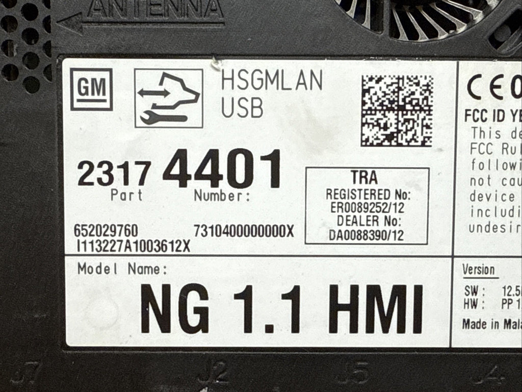 2014 2016 GM HMI Human Machine Interface Control Module 231744017