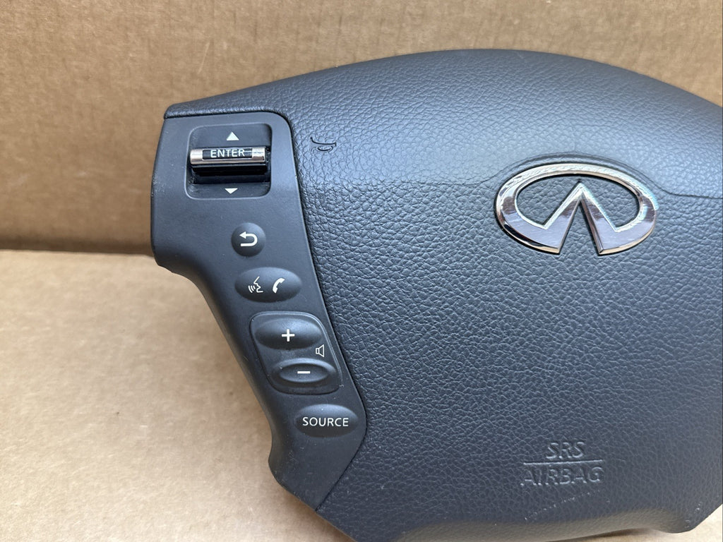 Infiniti M35 Front Left Driver Side Steering Wheel Air Bag Airbag Controls Black2