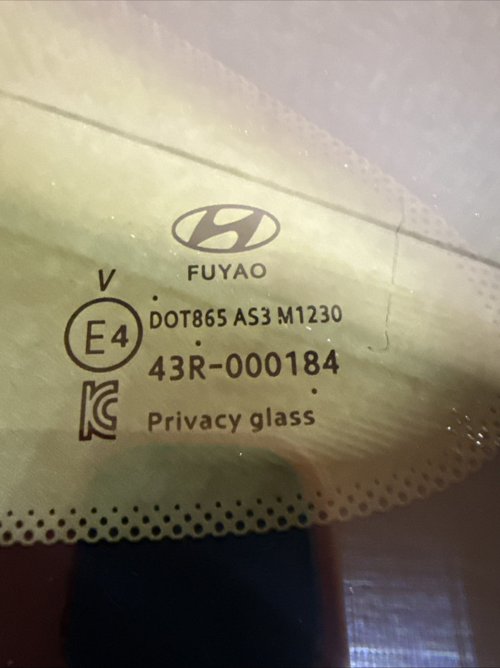 2022 2024 HYUNDAI TUCSON REAR LEFT DRIVER SIDE QUARTER WINDOW GLASS 87810N90102