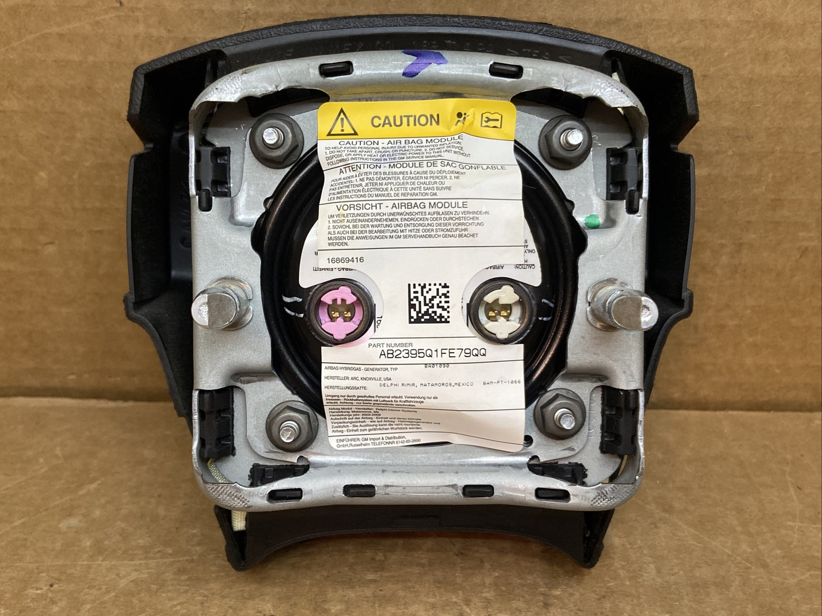 2005 2009 Trailblazer Trail Blazer Driver Steering Wheel Airbag Air Bag Black5