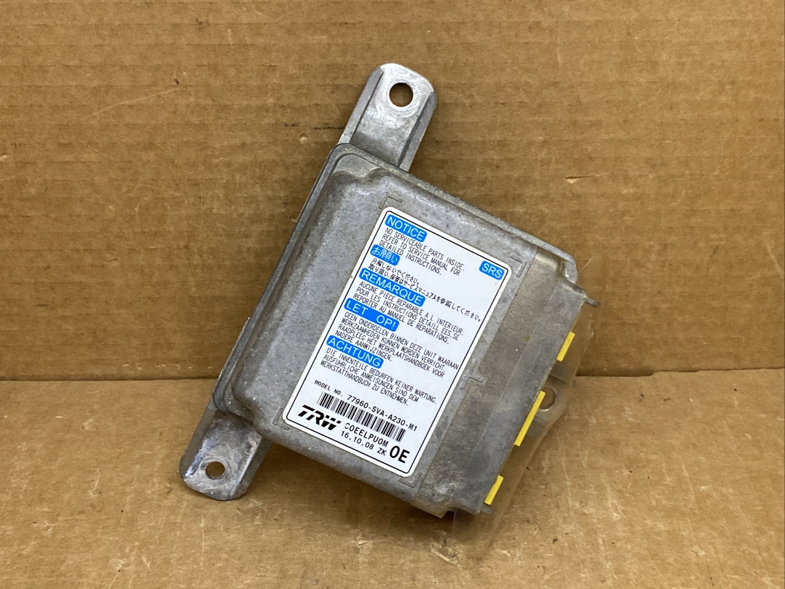 Honda Civic Coupe Air Bag Airbag Computer Control Module 77960 SVA A230 M10