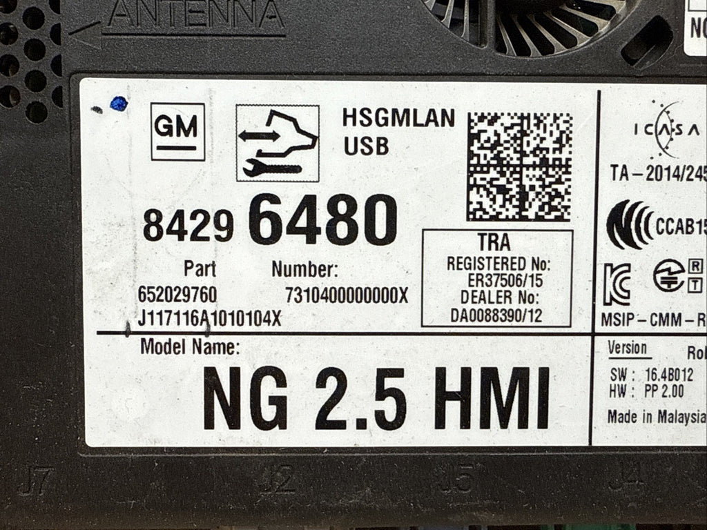 GM HMI Human Machine Interface Control Module 842964801
