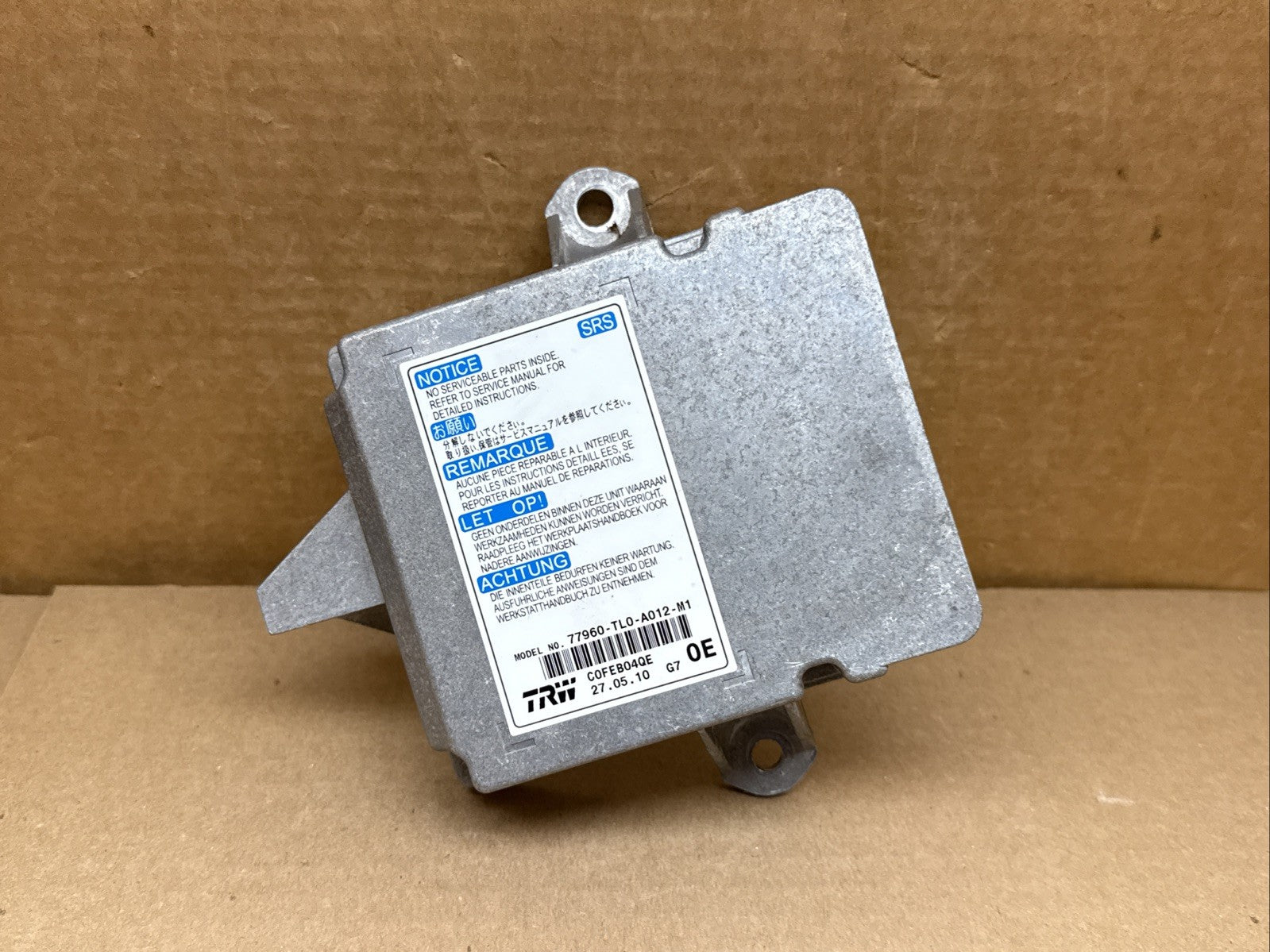 Acura TSX Air Bag Airbag Computer Control Module 77960 TL0 A012 M10