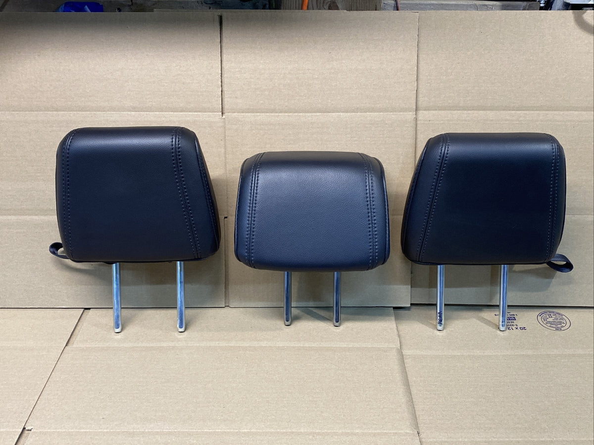 2011 2015 Ford Explorer Back Rear Head Rest Headrest Black Leather Set0