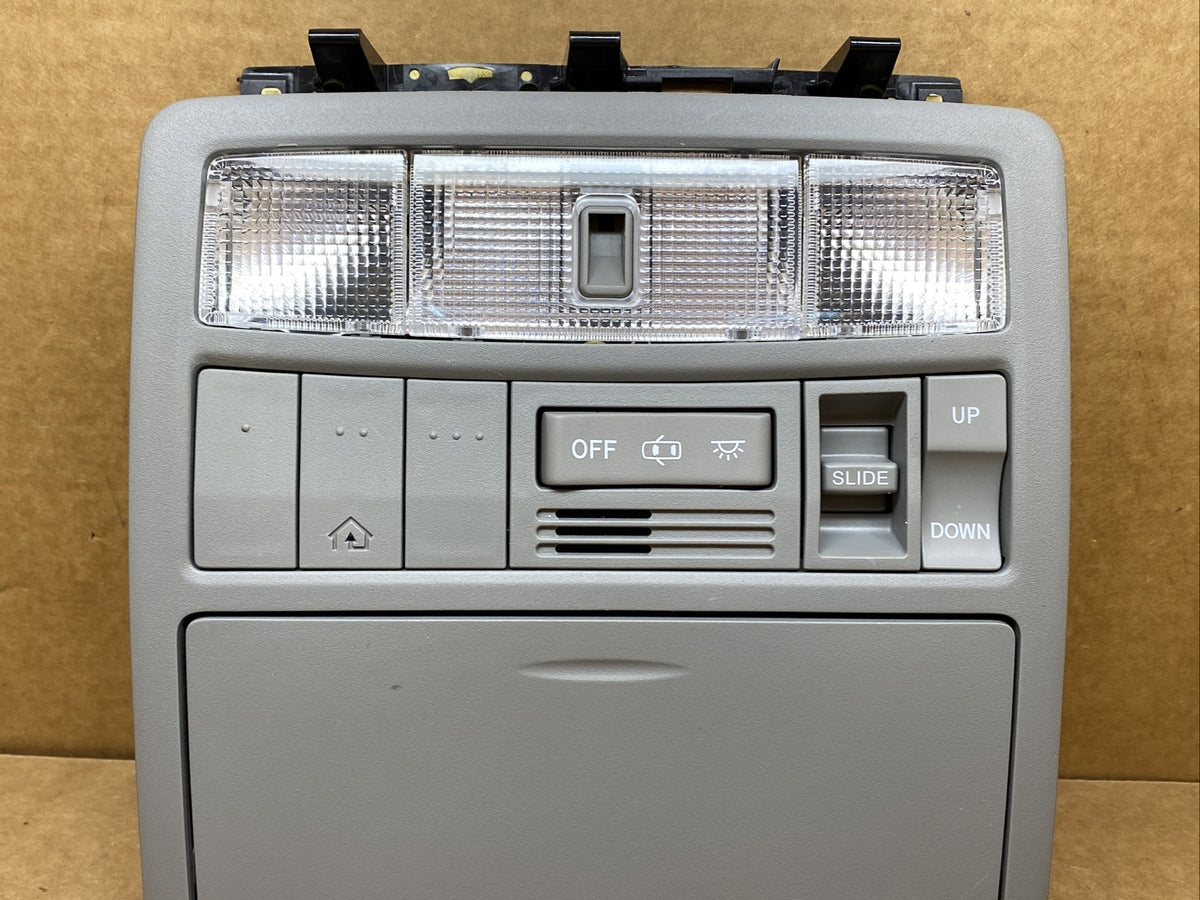 2010 2013 Toyota Highlander Front Over Head Overhead Console Sunroof Light Gray2