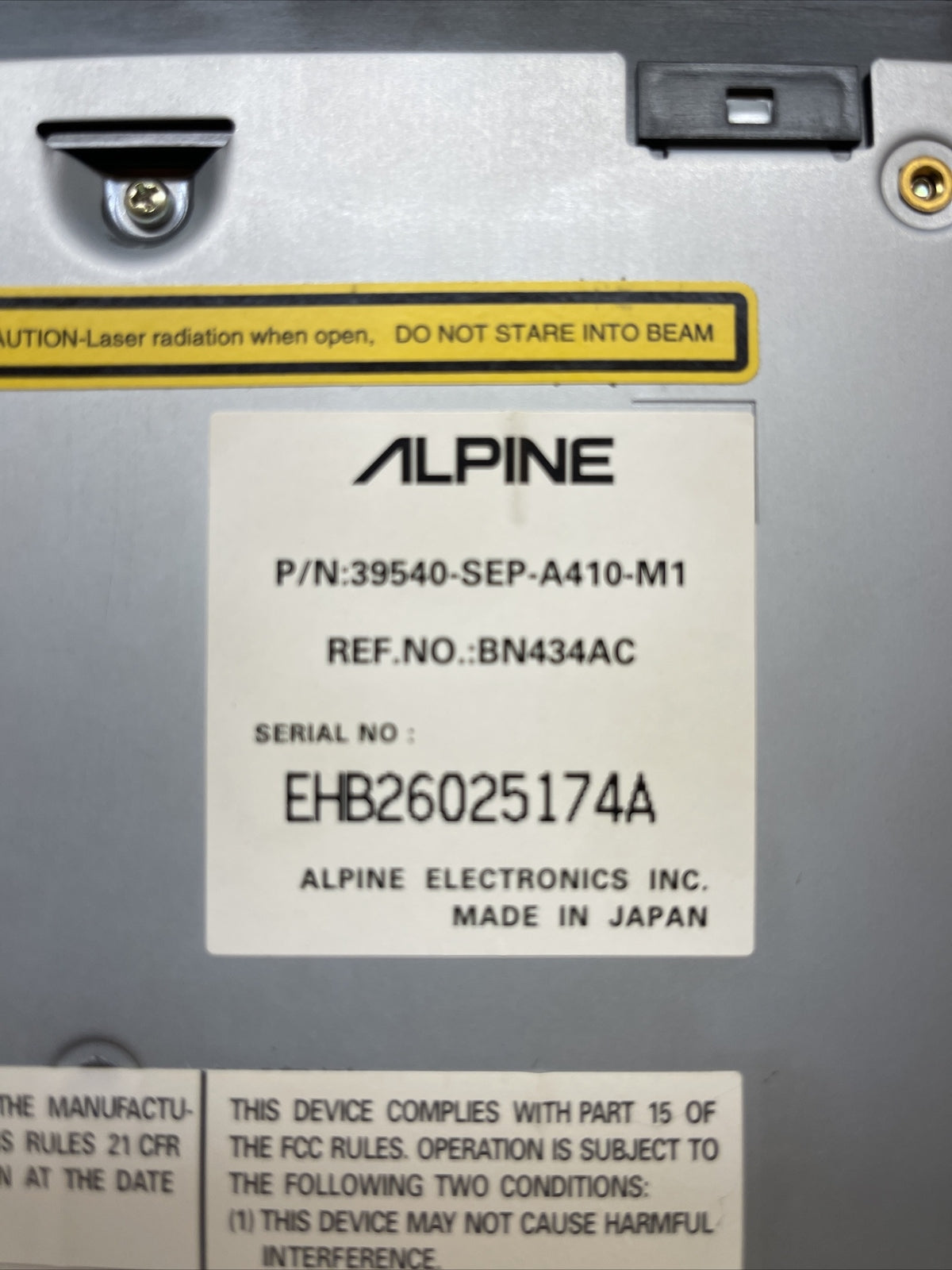 2004 2006 ACURA TL Navigation GPS/DVD Rom Map Disc Drive 39540 SEP A410 M1 OEM3