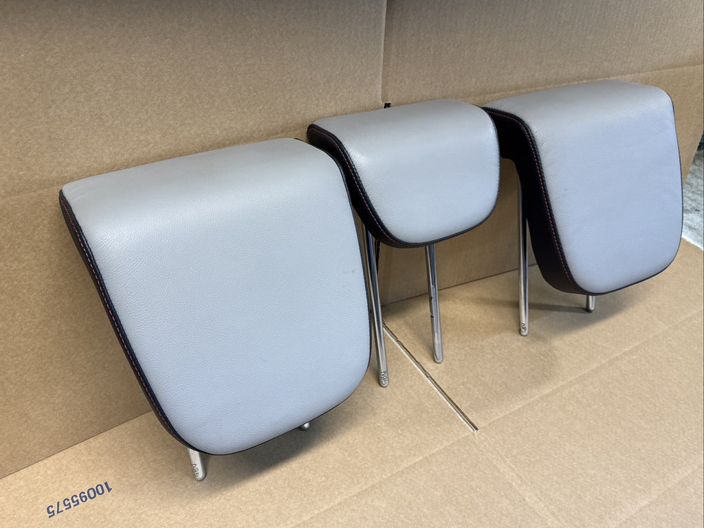 2015 2021 Kia Sedona 3rd Row Rear Head Rest Headrest Set Black Gray Leather2
