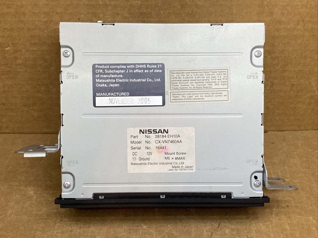2006 2010 INFINITI M35 CONSOLE ENTERTAINMENT DVD PLAYER 28184 EH10A OEM3