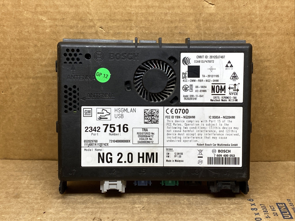 2014 GM HMI Human Machine Interface NG 2.0 Control Module 234275160