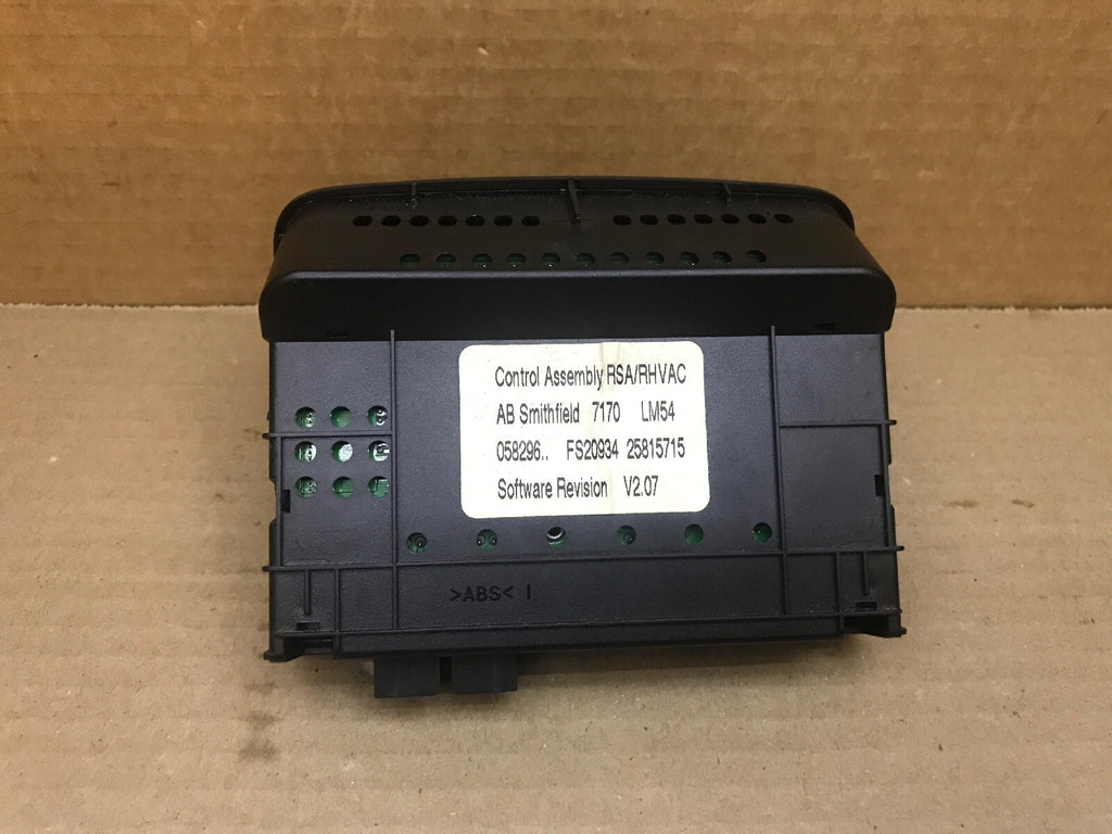 2002 2009 GMC ENVOY CHEVY TRAILBLAZER REAR CLIMATE TEMPERATURE CONTROL 258157153
