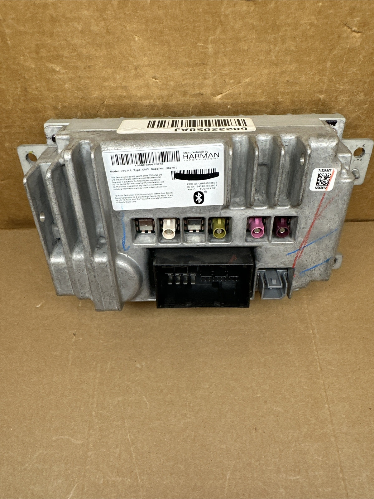 2017 Chrysler Pacifica Dash Radio Receiver Module Head Unit VP3 NA 68232028AJ3