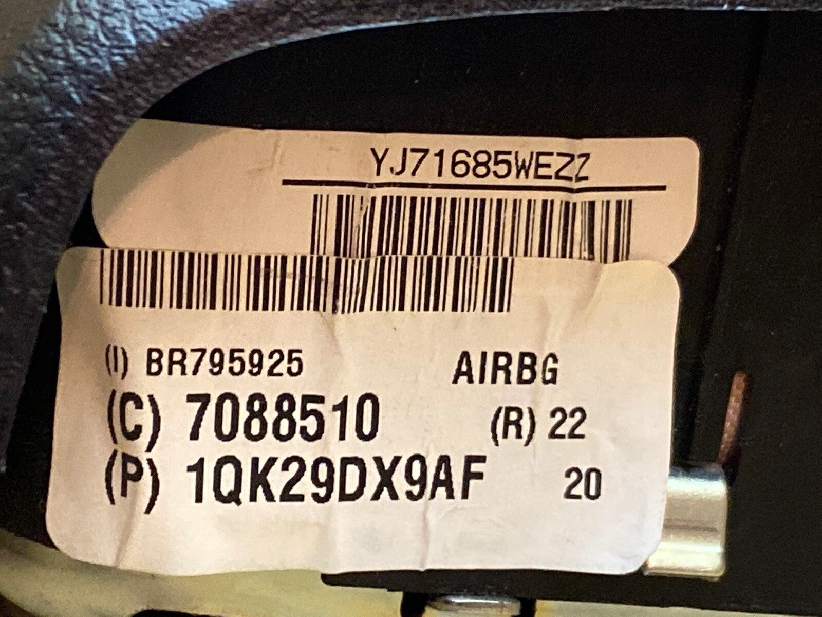 11 20 Dodge Journey Grand Caravan Avenger Driver Steering Wheel Air Bag Airbag7